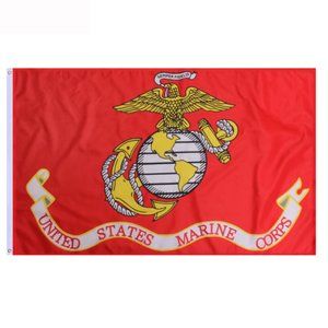 Marine Corps Flag 3x5ft - 75D Thicker Polyester - USMC US Marine Flag